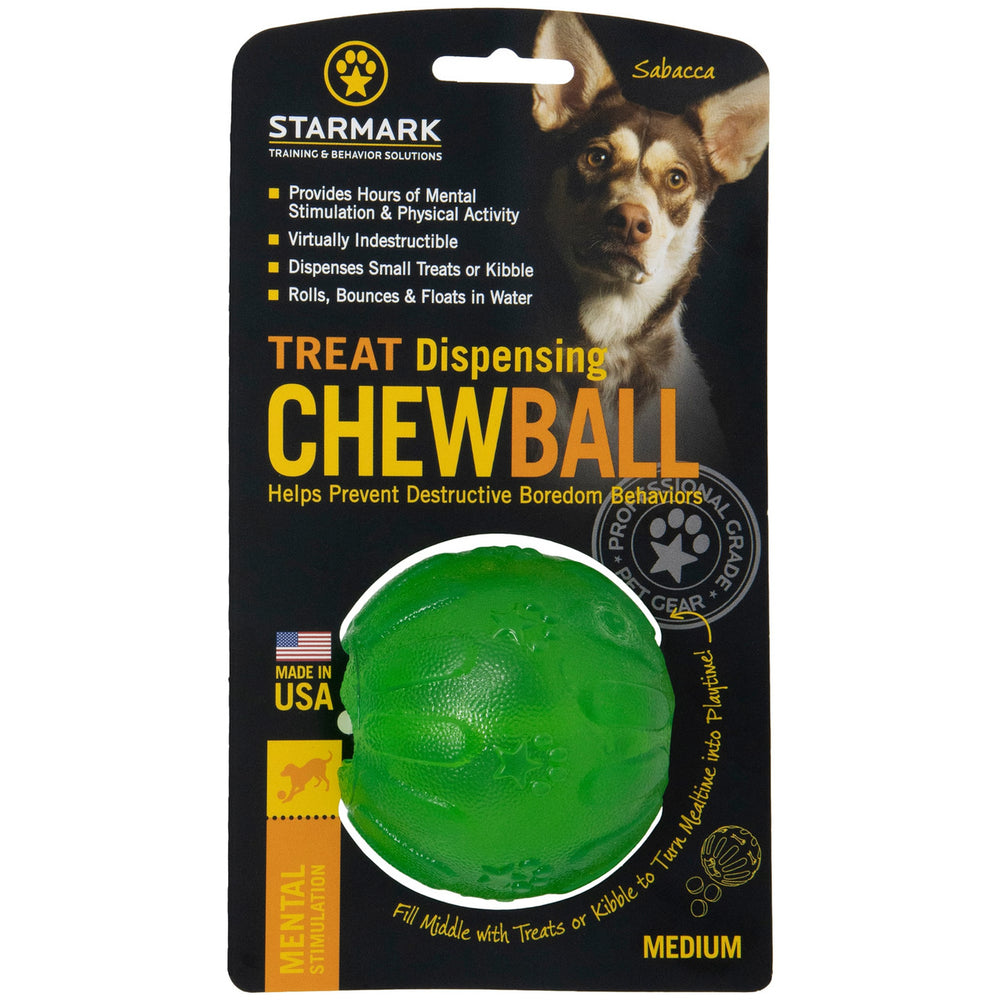 Starmark Treat Dispensing Chew Ball Dog Toy-Dog Toys-Starmark-