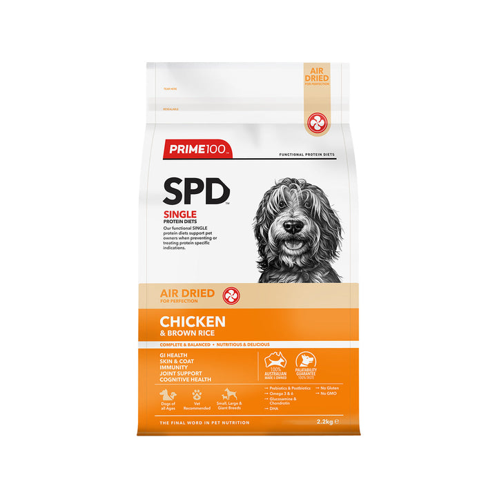 Prime100 SPD Air Dried Chicken & Brown Rice-Dog Food-Prime100-120g-