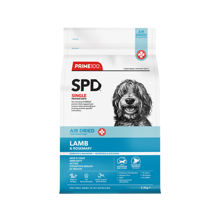 Prime100 SPD Air Dried Lamb & Rosemary Dog Food-Dog Food-Prime100-2.2KG-