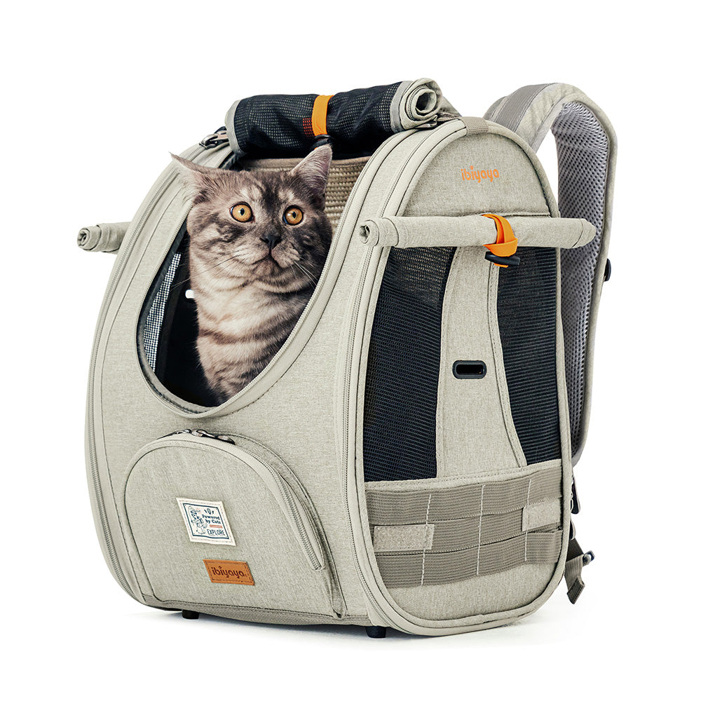 Ibiyaya Adventure Cat & Small Dog Carrier Backpack with Window Up to 9kg-Dog Strollers-Ibiyaya-