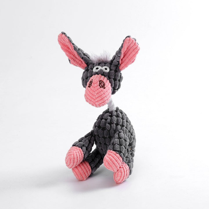 Muddy Paw Friends Little Donkey Squeaky Plush Toy for Dogs