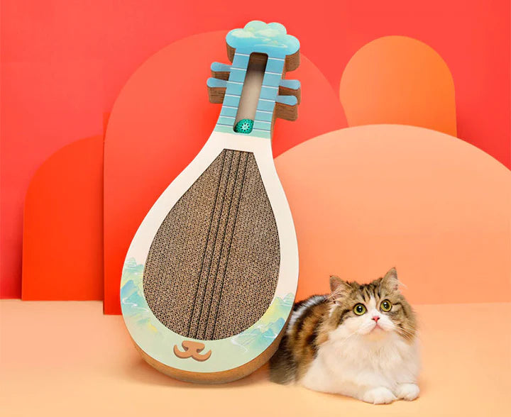 Cat Joy Chinese lute Pipa Musical Instrument Cat Scratching with Music-Cat Scratch-Muddy Paw Shop-