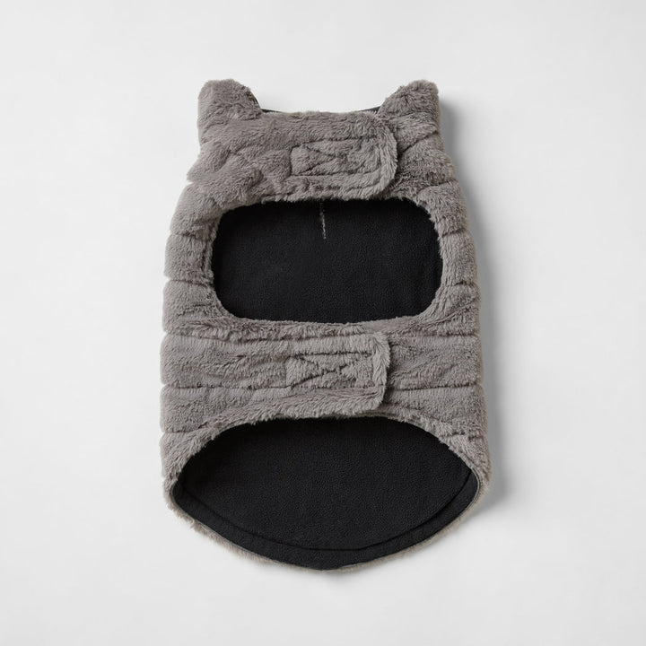 Snooza Wear Faux Fur Puffer Jacket Cloud Grey-Dog Clothing-Snooza-