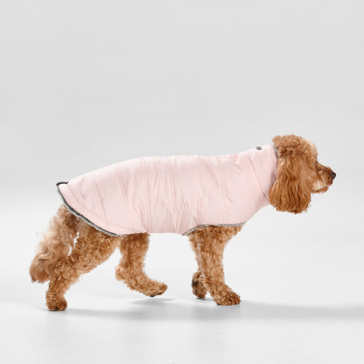 Snooza Wear Puffer Dog Coat in Pink-Dog Clothing-Snooza-