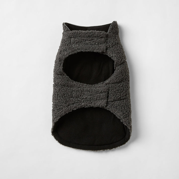 Snooza Wear Boucle Teddy Puffer Jacket Perfect For Cool Weather -- Charcoal