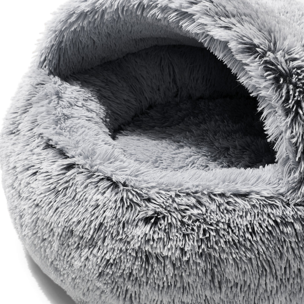 Snooza Calming Hoodie Cuddler For Dog and Cat - Silver Fox-Dog Bed-Snooza-