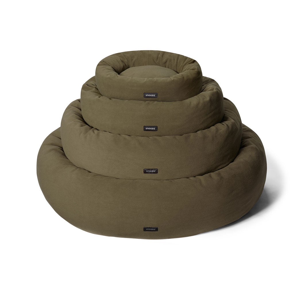Snooza Self-Warming Polar Fleece Cuddler in Olive-Dog Bed-Snooza-