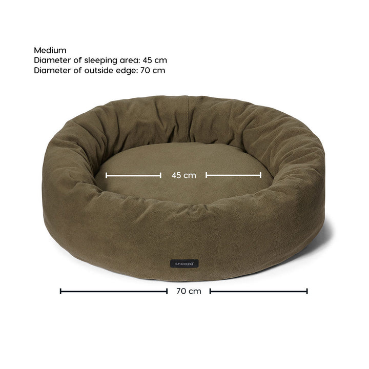 Snooza Self-Warming Polar Fleece Cuddler in Olive-Dog Bed-Snooza-