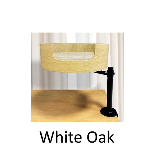 Desk Nest Cat Bed The Purrfect Cat Bed for Your Desk Up to 11.3kg-Cat Bed-Desk Nest-White Oak-