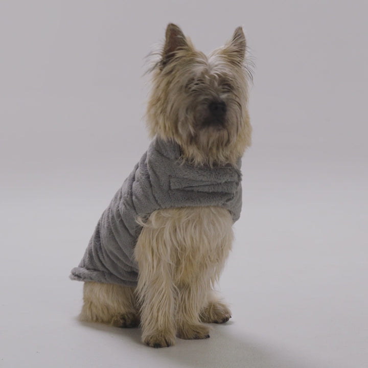 Snooza Wear Faux Fur Puffer Jacket Cloud Grey