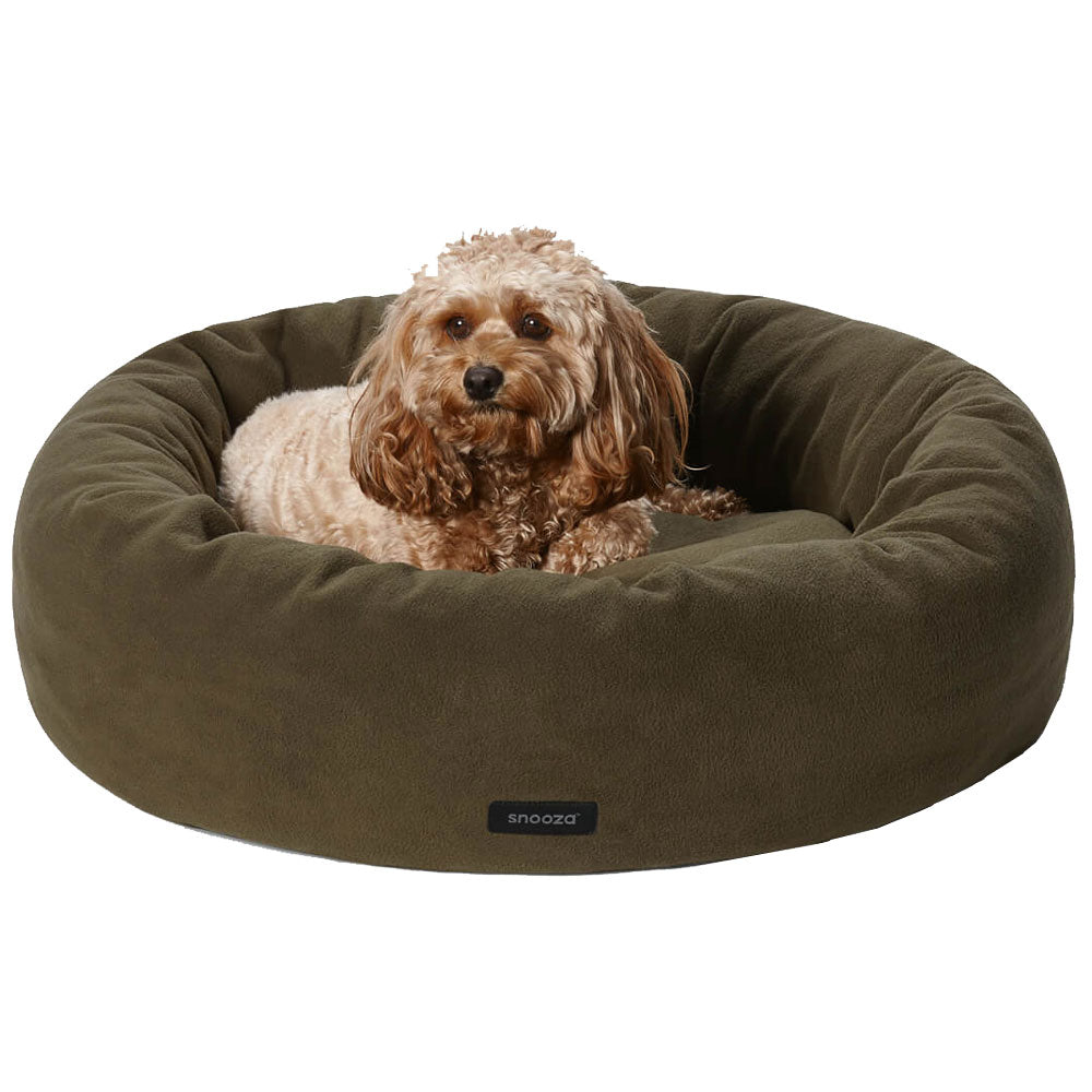 Snooza Self-Warming Polar Fleece Cuddler in Olive-Dog Bed-Snooza-