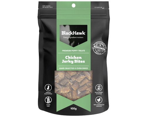 Black Hawk Dog Treats Chicken Jerky Bites For Puppy100g-Dog Treats-Black Hawk-