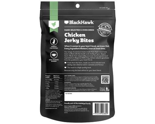 Black Hawk Dog Treats Chicken Jerky Bites For Puppy100g-Dog Treats-Black Hawk-