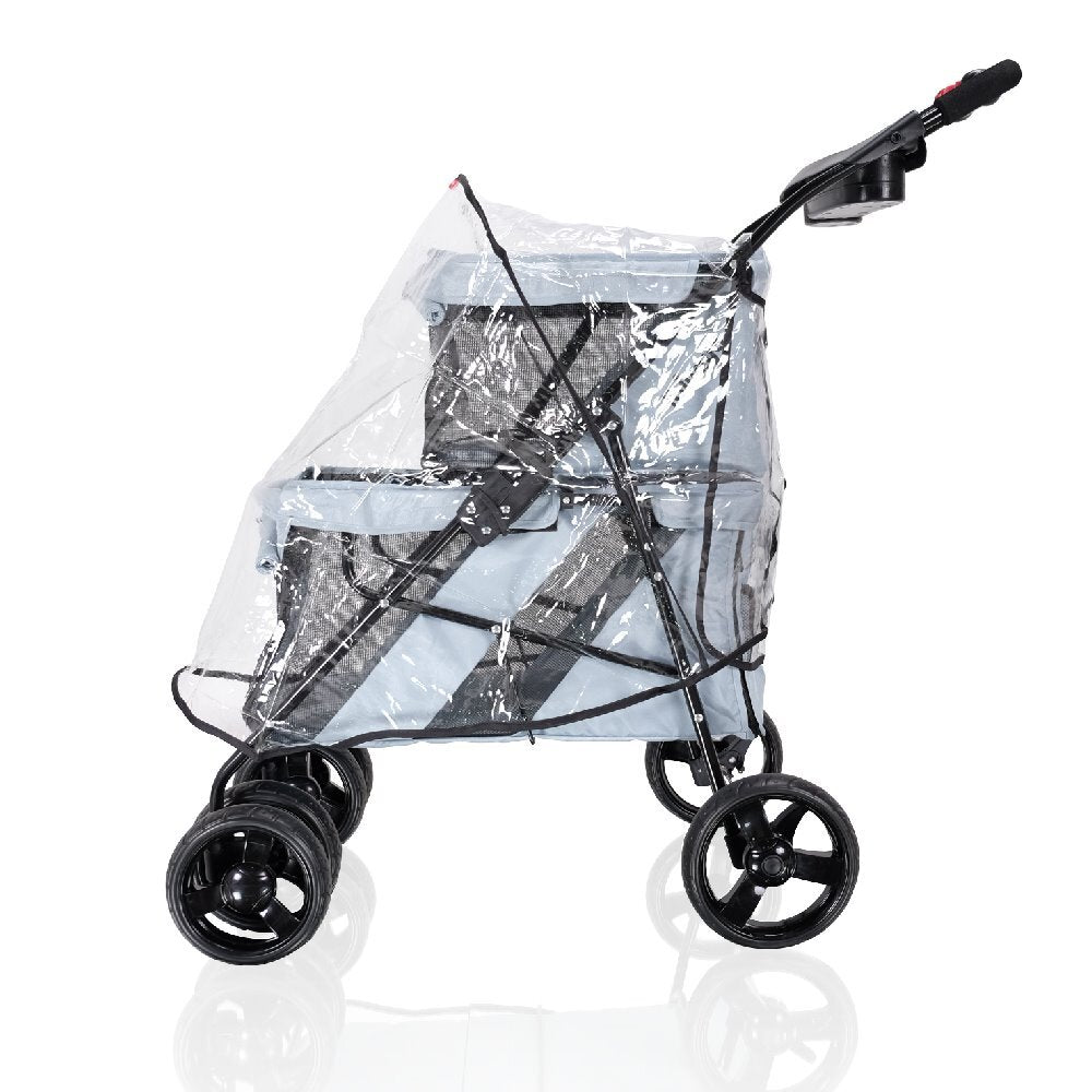 IBIYAYA Universal Pet Stroller Rain Cover for Turbo, EVA ,Speedy Fold,Double Decker,Cloud 9 and more models-Dog Strollers-Ibiyaya-