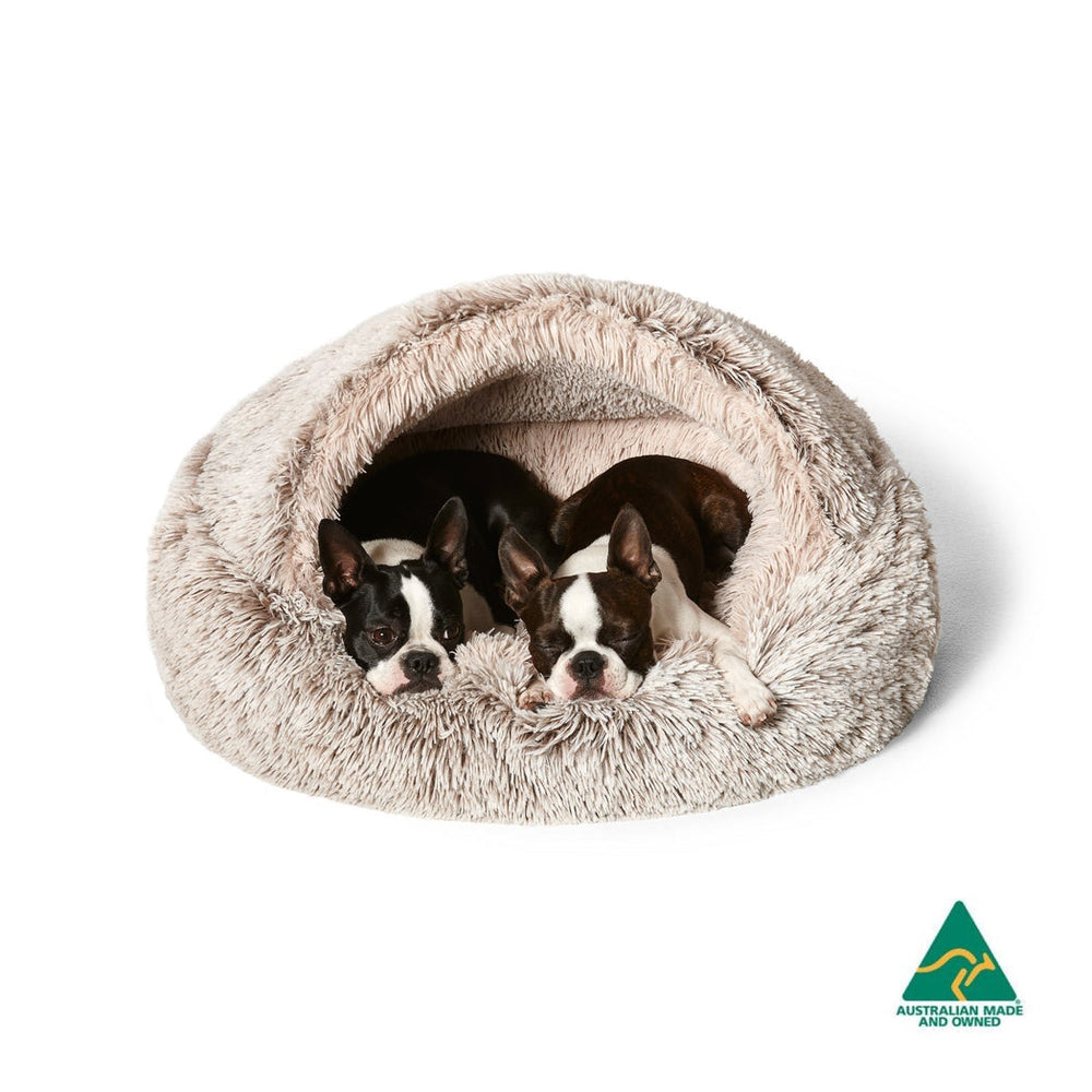 Snooza Calming Hoodie Cuddler For Dog and Cat - Mink-Dog Bed-Snooza-