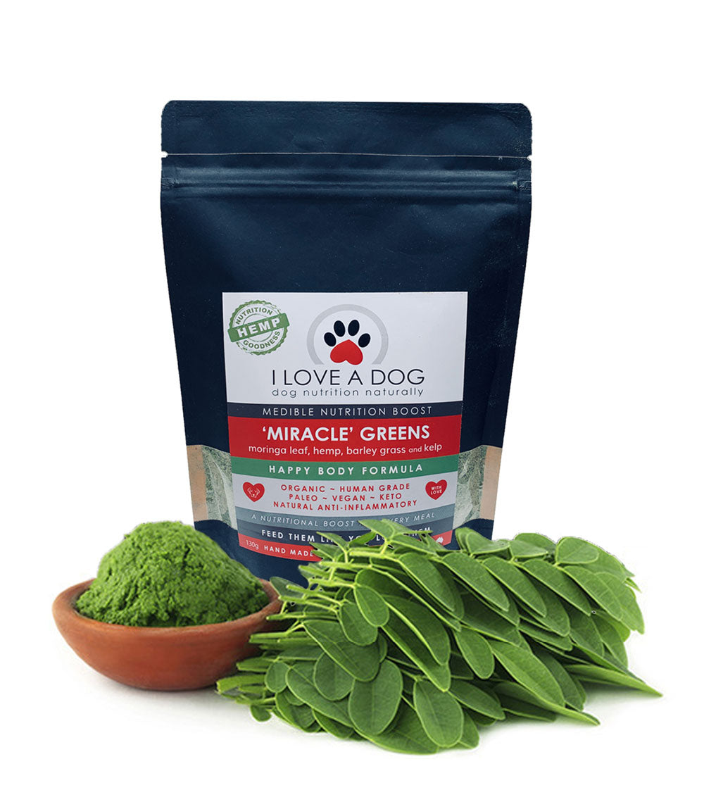 I Love a Dog Miracle Greens Organic Nutrition Boost for Dogs Supplements