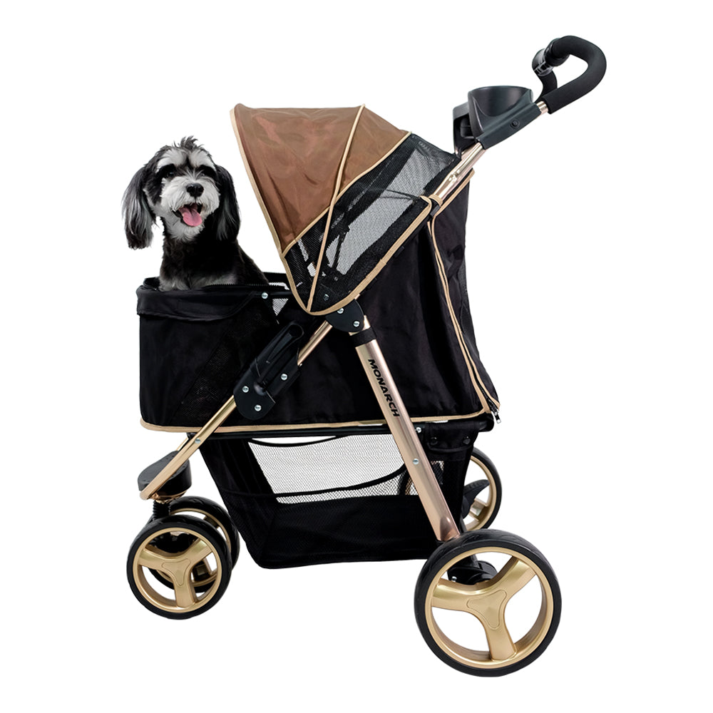 Ibiyaya Monarch Premium Pet Jogger Stroller Up to 28Kg - Luxury Gold-Dog Strollers-Ibiyaya-