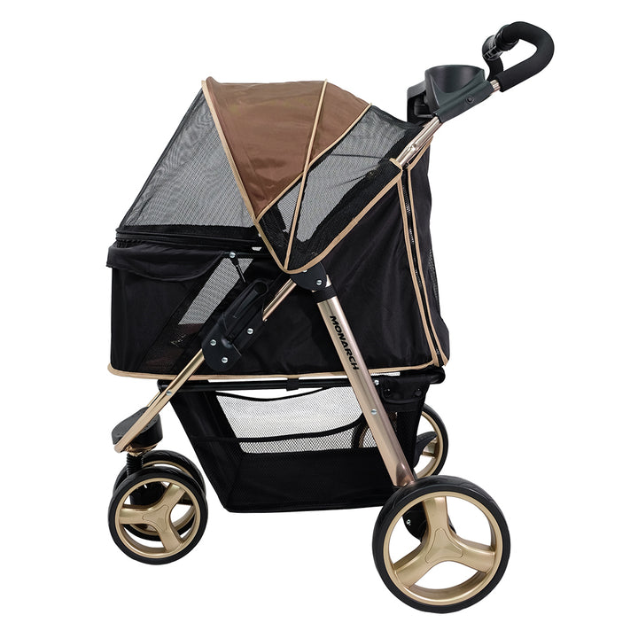 Ibiyaya Monarch Premium Pet Jogger Stroller Up to 28Kg - Luxury Gold-Dog Strollers-Ibiyaya-
