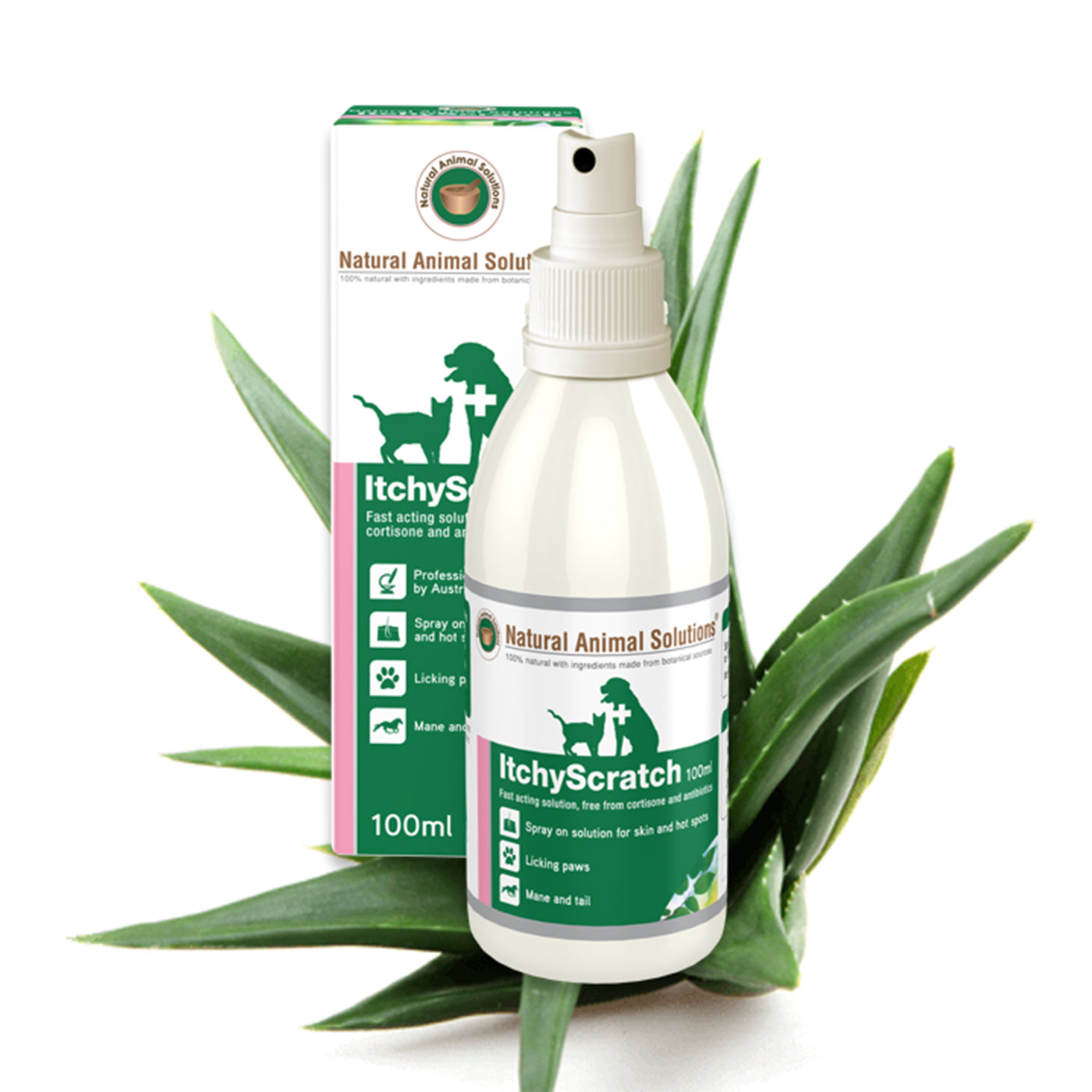 Natural Animal Solutions (NAS) ItchyScratch Spray for dogs and cats 100ml