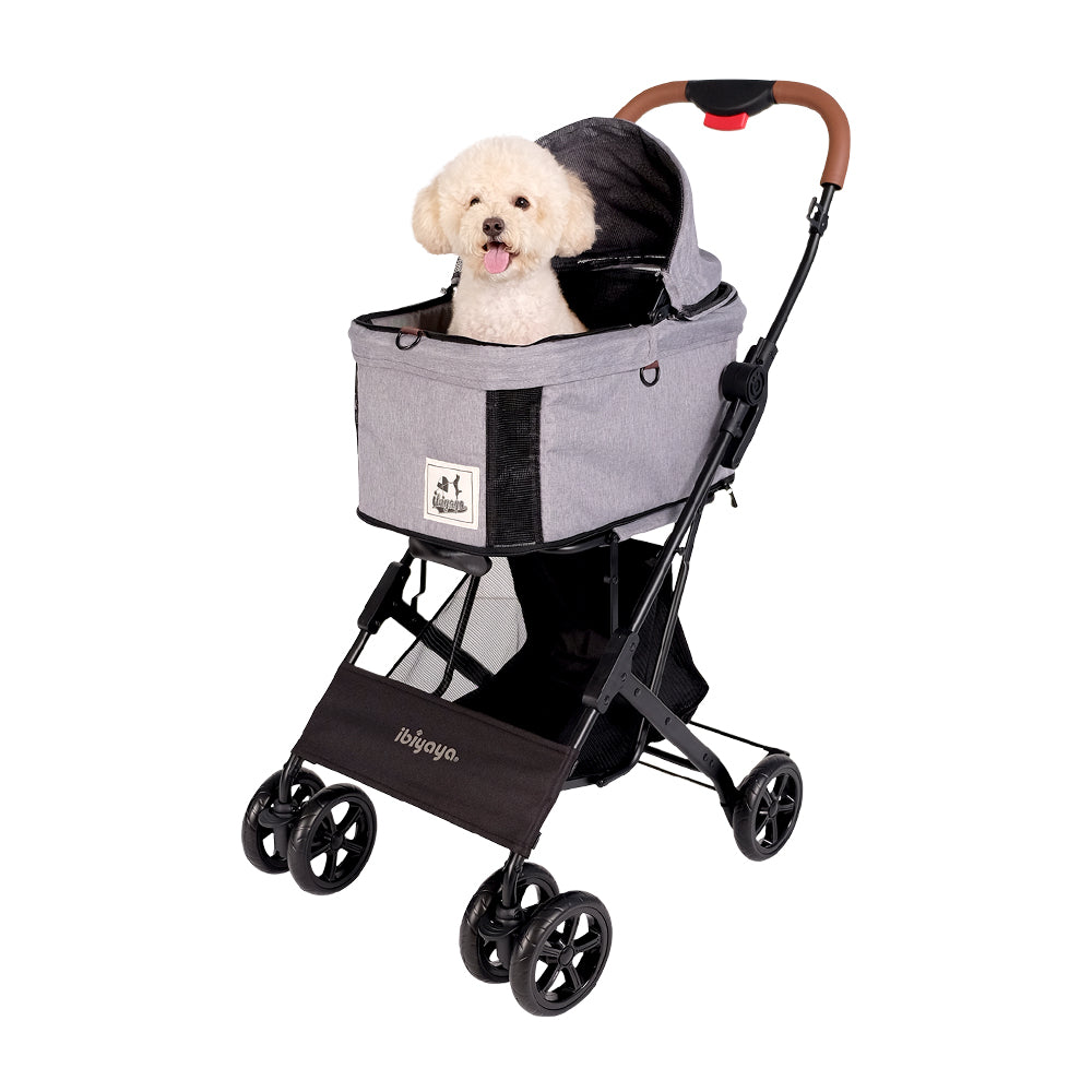 Ibiyaya Travois Tri-fold Cat & Dog Stroller Up To 15KG - Nimbus Gray-Dog Strollers-Ibiyaya-