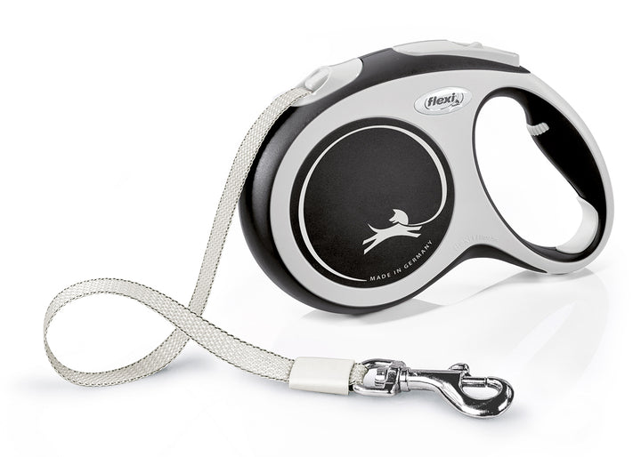 Flexi Comfort Retractable Tape Dog Leash Large 5m- Black-Dog Lead-Flexi-