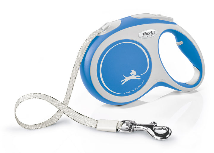 Flexi Comfort Retractable Tape Dog Leash Large 5m- Blue-Dog Lead-Flexi-