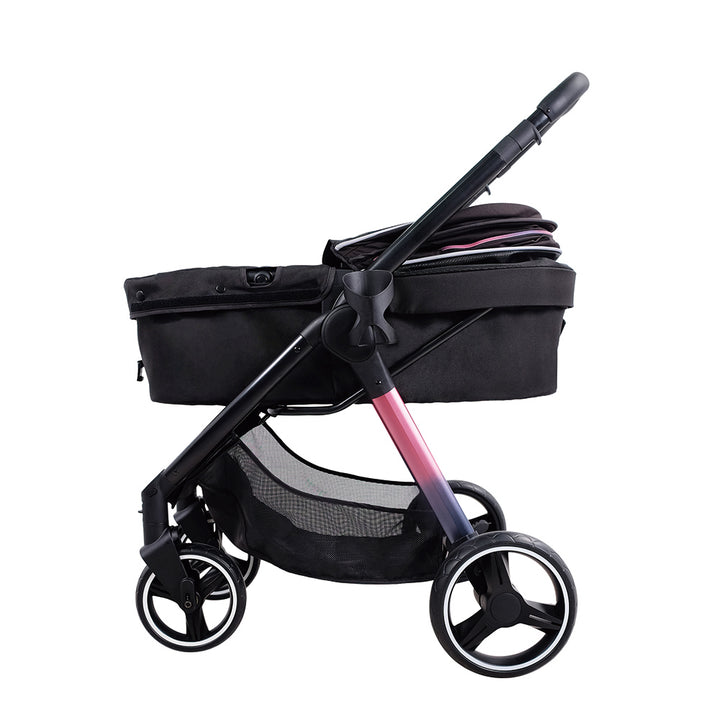 Ibiyaya Retro Luxe Folding Pet Stroller for Pets up to 30kg - Prism Black-Dog Strollers-Ibiyaya-