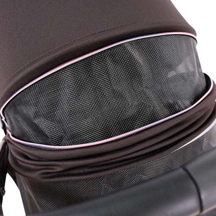 Ibiyaya Retro Luxe Folding Pet Stroller for Pets up to 30kg - Prism Black-Dog Strollers-Ibiyaya-