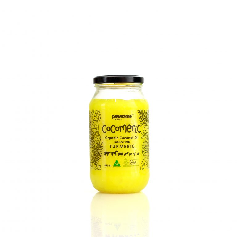 Pawsome Organics Cocomeric Coconut Oil With Turmeric For Pets