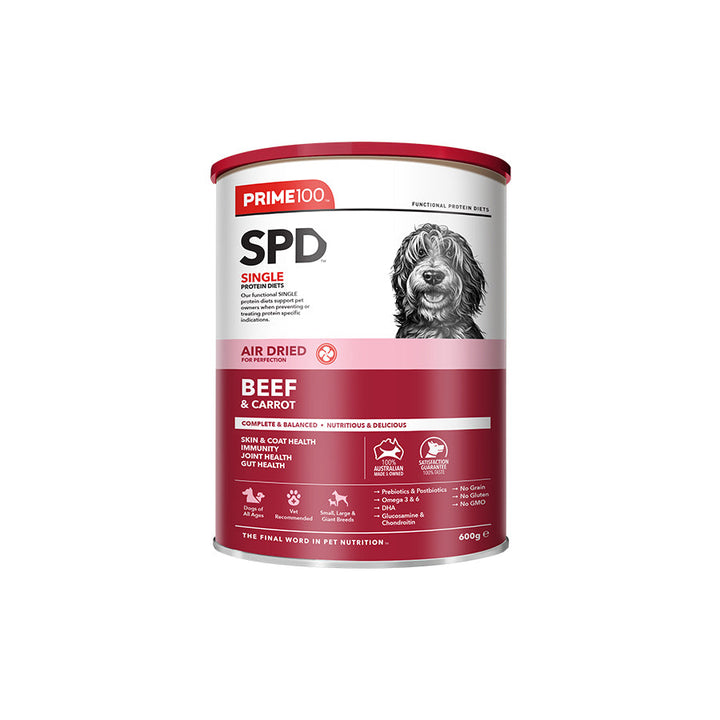 Prime100 NEW SPD™ Air Dried Beef & Carrot Dog Food
