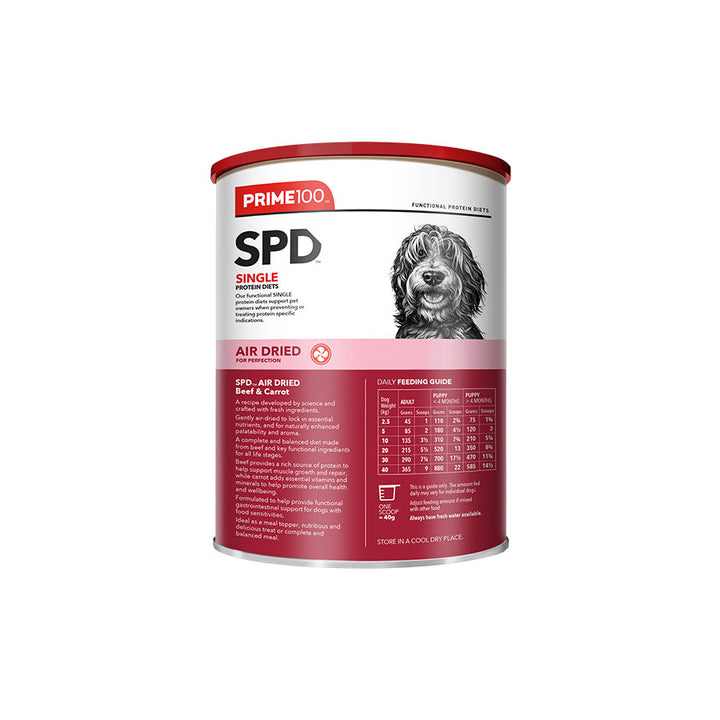 Prime100 NEW SPD™ Air Dried Beef & Carrot Dog Food