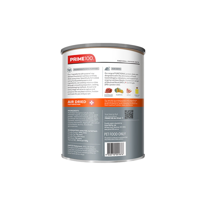 Prime100 SPD Air Dried Kangaroo & Pumpkin Dog Food