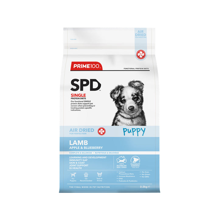 Prime100 SPD Air Dried Puppy Lamb, Apple & Blueberry Dog Food