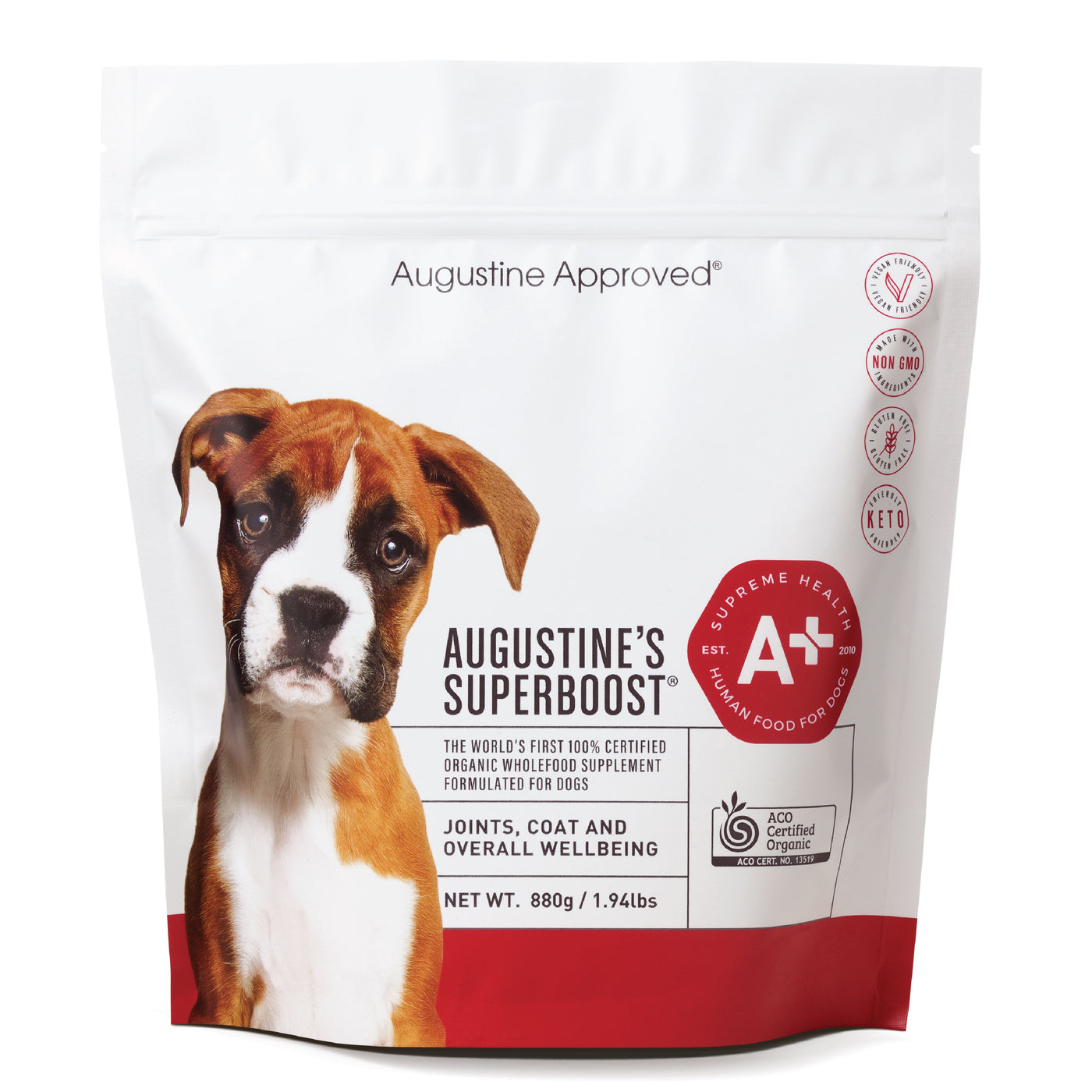 Augustine Approved Augustine’s Organic SuperBoost For Dog, Cat and Horse