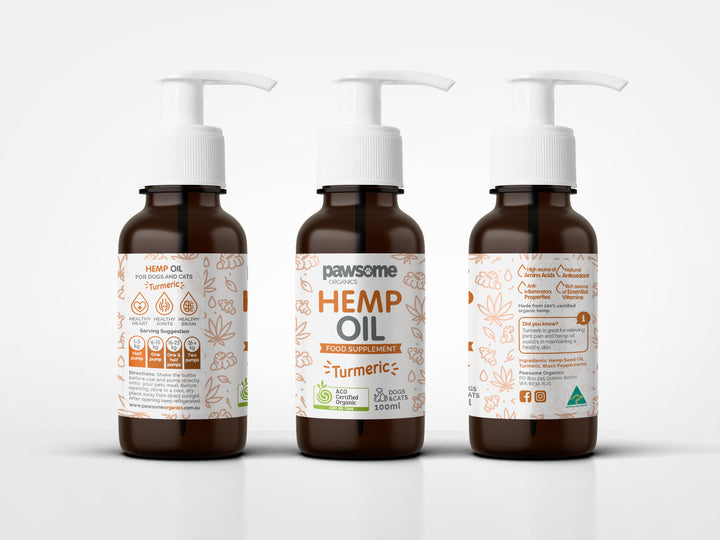 Pawsome Organics Hemp Oil and Turmeric For Pets