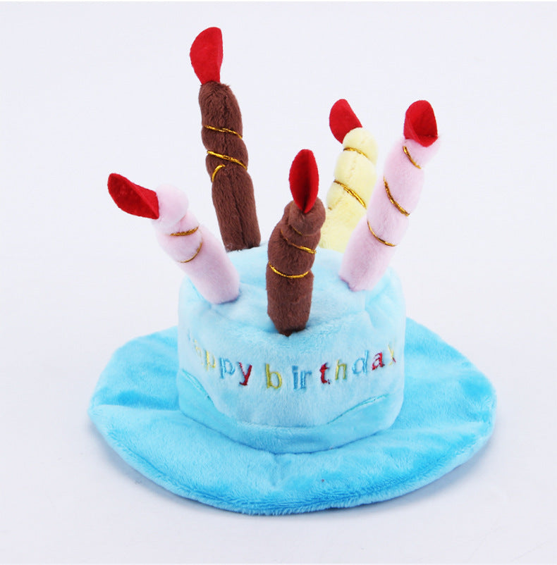 Muddy Paw Friends Pet Happy Birthday Cake Plush Party Hat