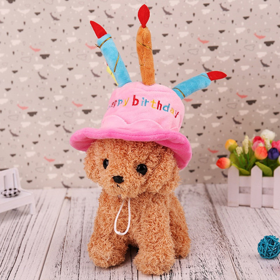 Muddy Paw Friends Pet Happy Birthday Cake Plush Party Hat