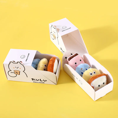 Cat Joy Japan Food Lover Plush Cat Toy with Catnip and Bell 5pcs