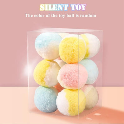 Cat Joy Colorful Pom Pom Soft Balls 4.5cm Cat Toy Ball 12Pc