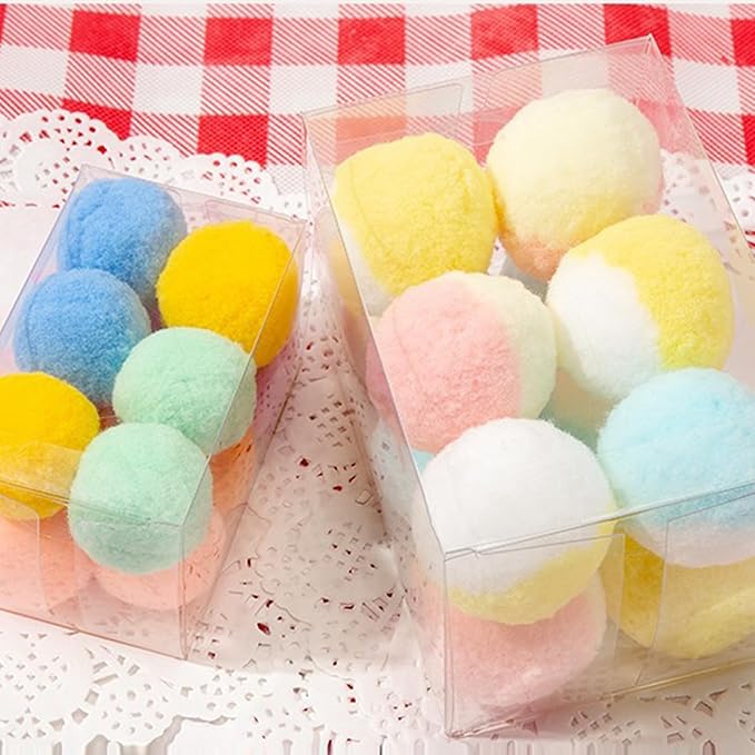 Cat Joy Colorful Pom Pom Soft Balls 4.5cm Cat Toy Ball 12Pc