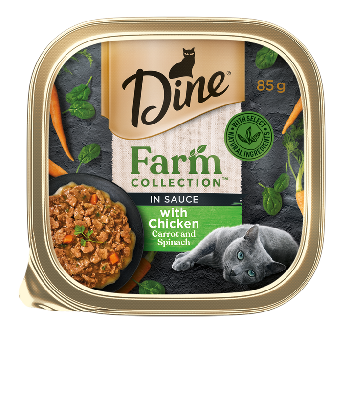 Dine Farm Collection In Sauce With Chicken Carrot And Spinach Cat Food