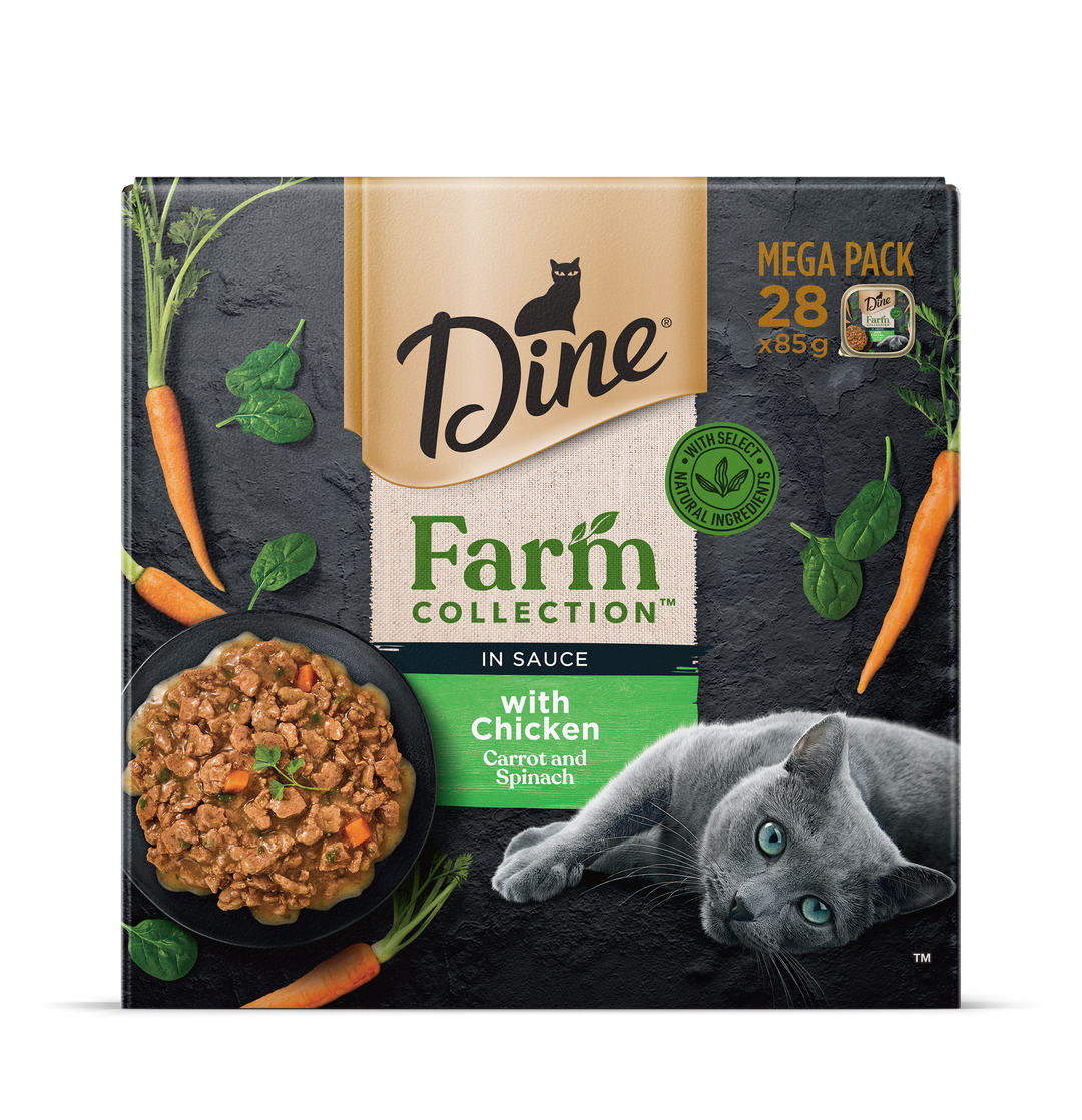 Dine Farm Collection In Sauce With Chicken Carrot And Spinach Cat Food