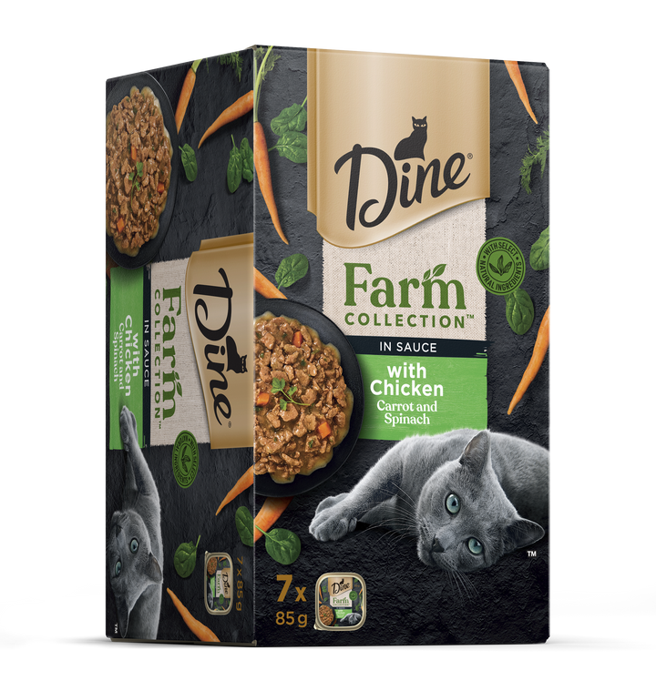 Dine Farm Collection In Sauce With Chicken Carrot And Spinach Cat Food