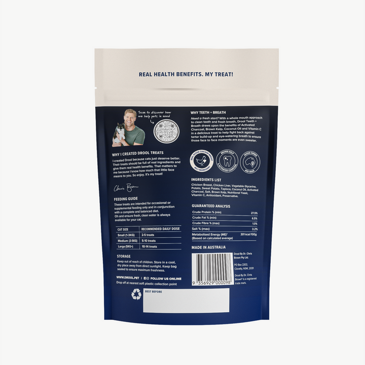 Drool By Dr Chris Brown Teeth and Breath Cat Treat 60g