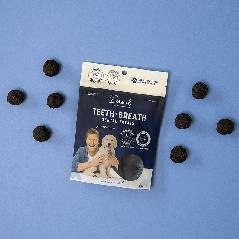 Drool By Dr Chris Brown Teeth and Breath Dog Treat 110g