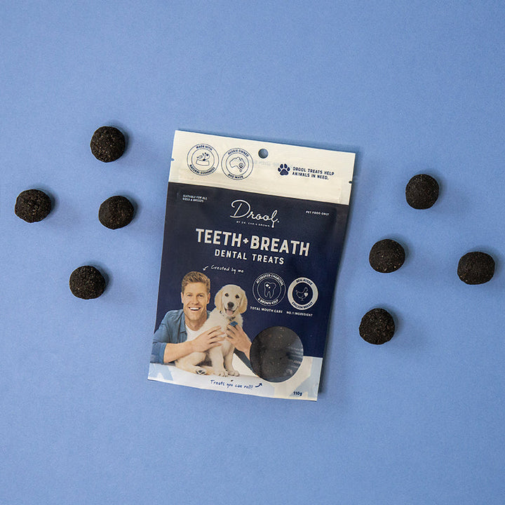 Drool By Dr Chris Brown Teeth and Breath Dog Treat 110g