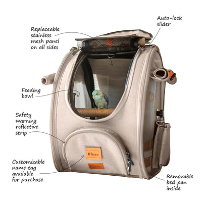 Ibiyaya X BirdTricks Trackpack Bird Carrier Backpack For Birds and Small Animals