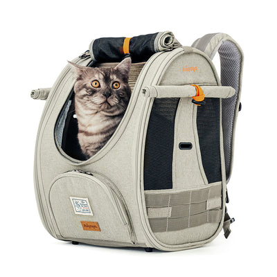 Ibiyaya Adventure Cat & Small Dog Carrier Backpack with Window Up to 9kg