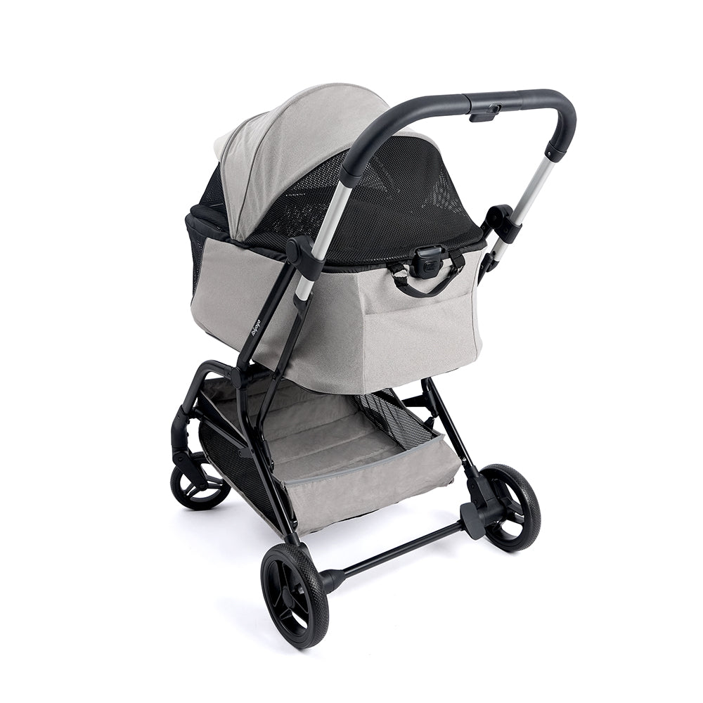 Ibiyaya InstaCollapse Detachable Dog Stroller – Taupe Up to 25Kg