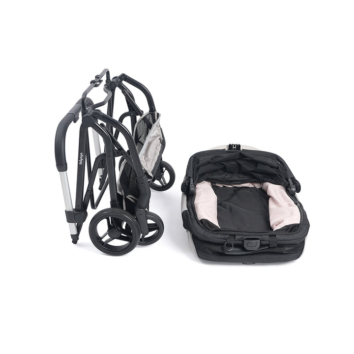 Ibiyaya InstaCollapse Detachable Dog Stroller – Taupe Up to 25Kg